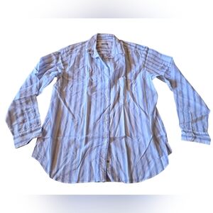 NWOT Grayson The Hero Wide Blue & White Striped Buttondown Shirt Size 5 Grayson